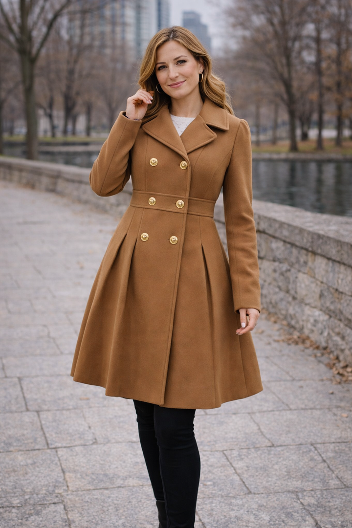 Sofia™ | Gold Buttoned Coat