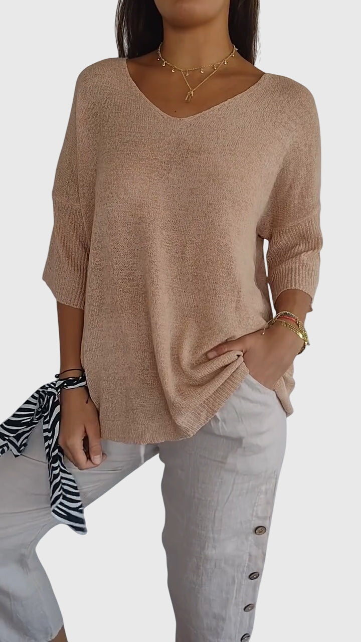 Victoria | Elegant V-Neck Top