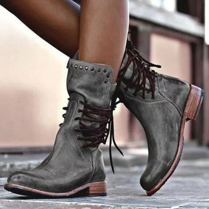 Victoria | Vintage Lace-Up Boots