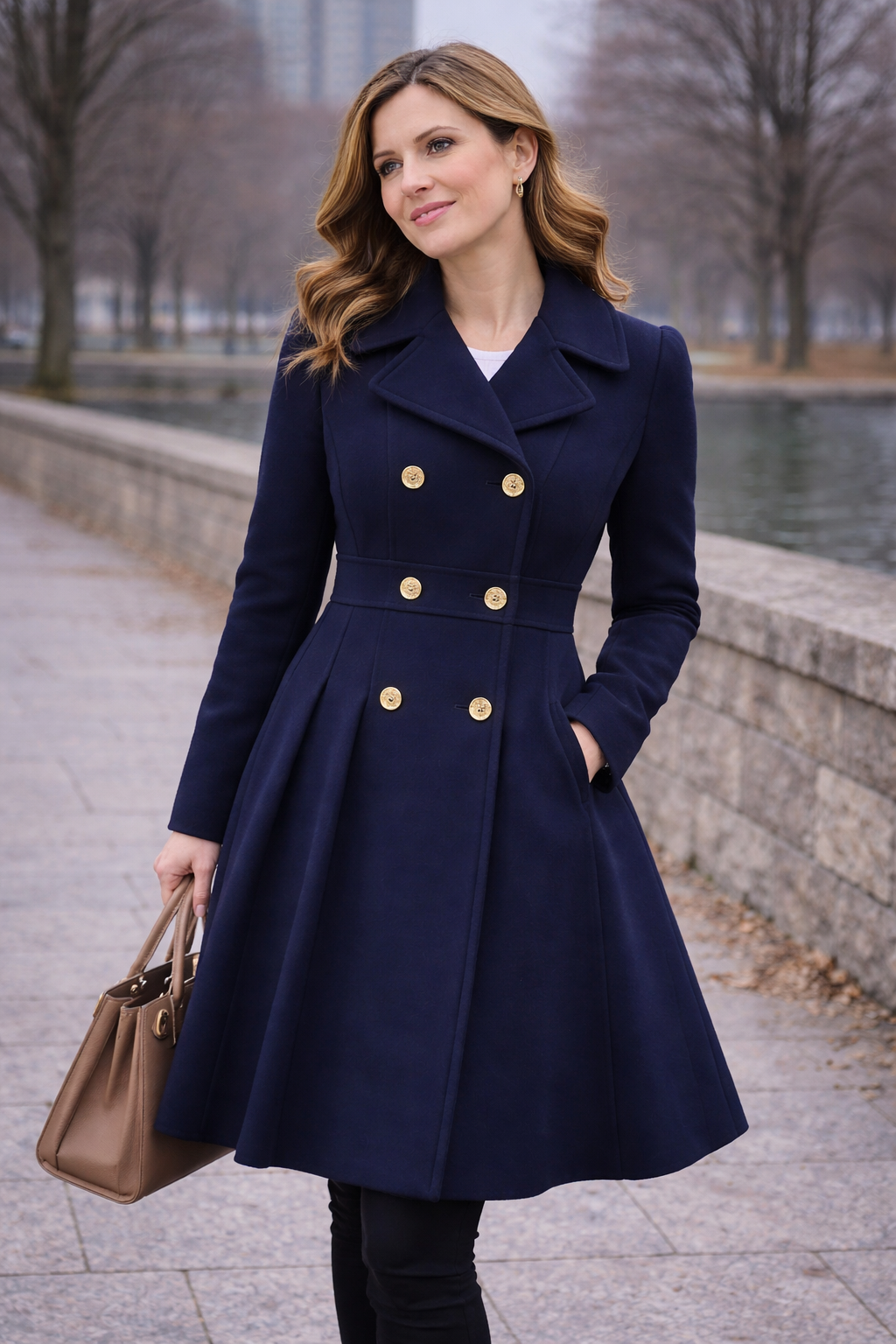 Sofia™ | Gold Buttoned Coat