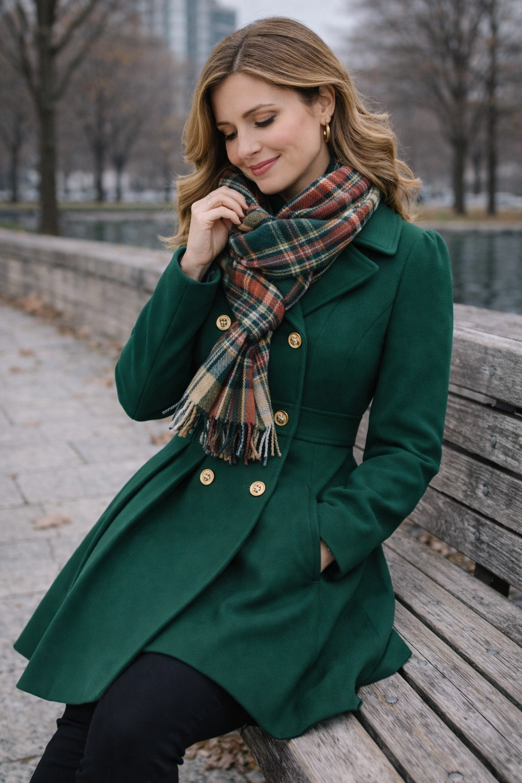 Sofia™ | Gold Buttoned Coat