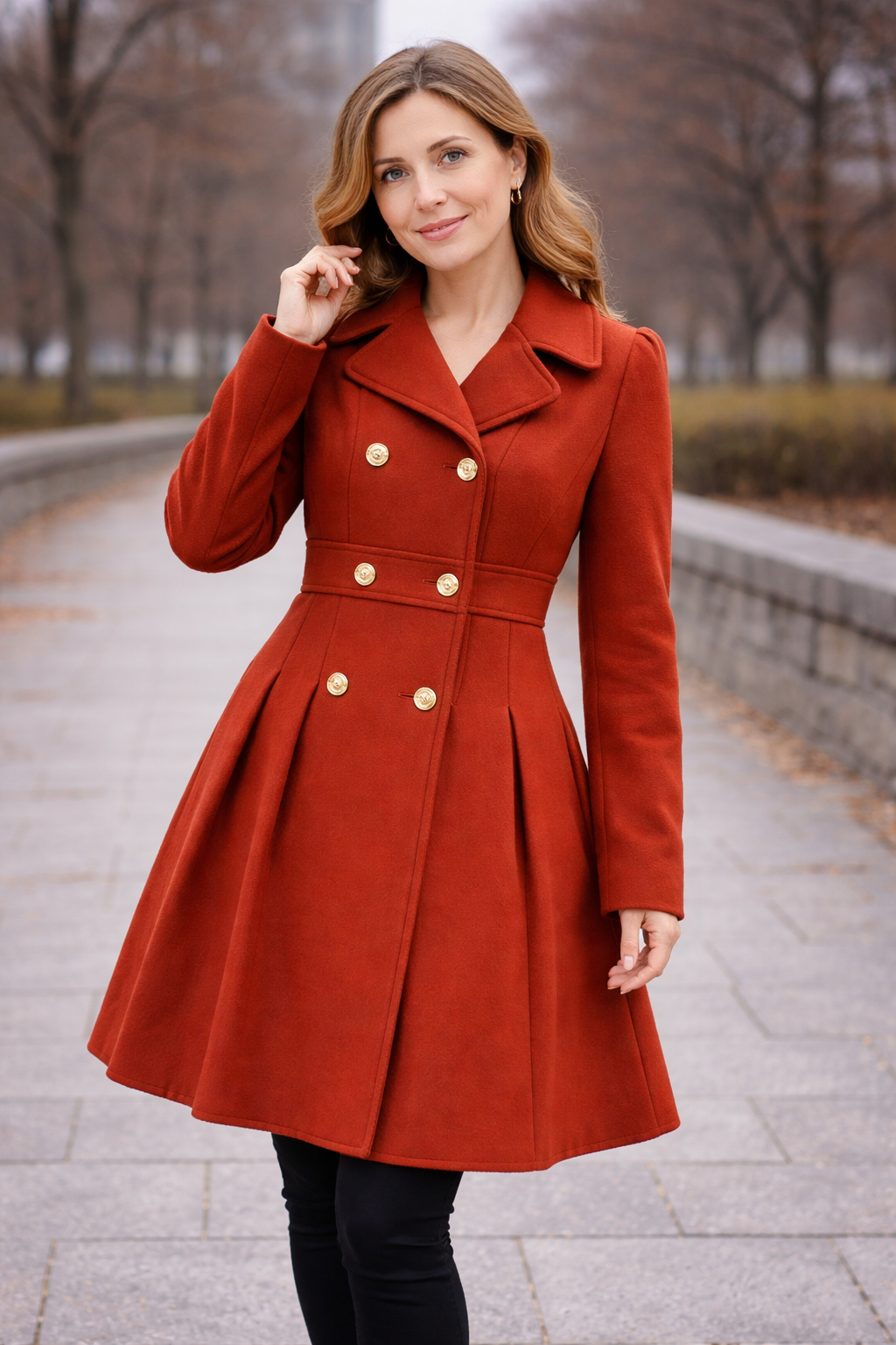 Sofia™ | Gold Buttoned Coat