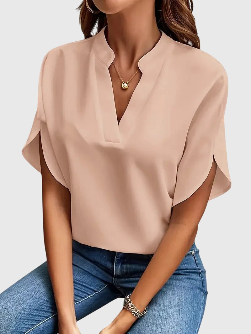 Victoria | Soft and Elegant V-Neck Shirt