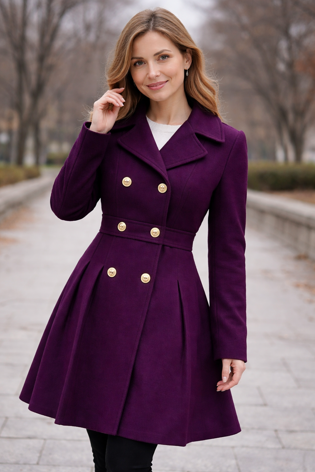 Sofia™ | Gold Buttoned Coat