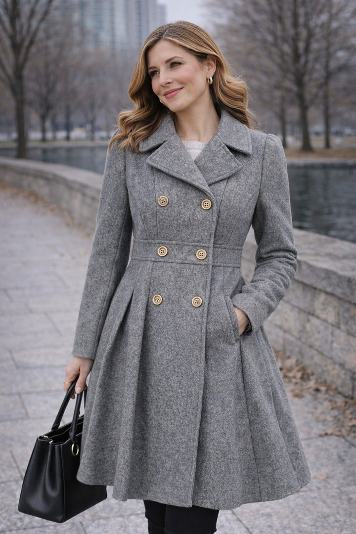 Sofia™ | Gold Buttoned Coat