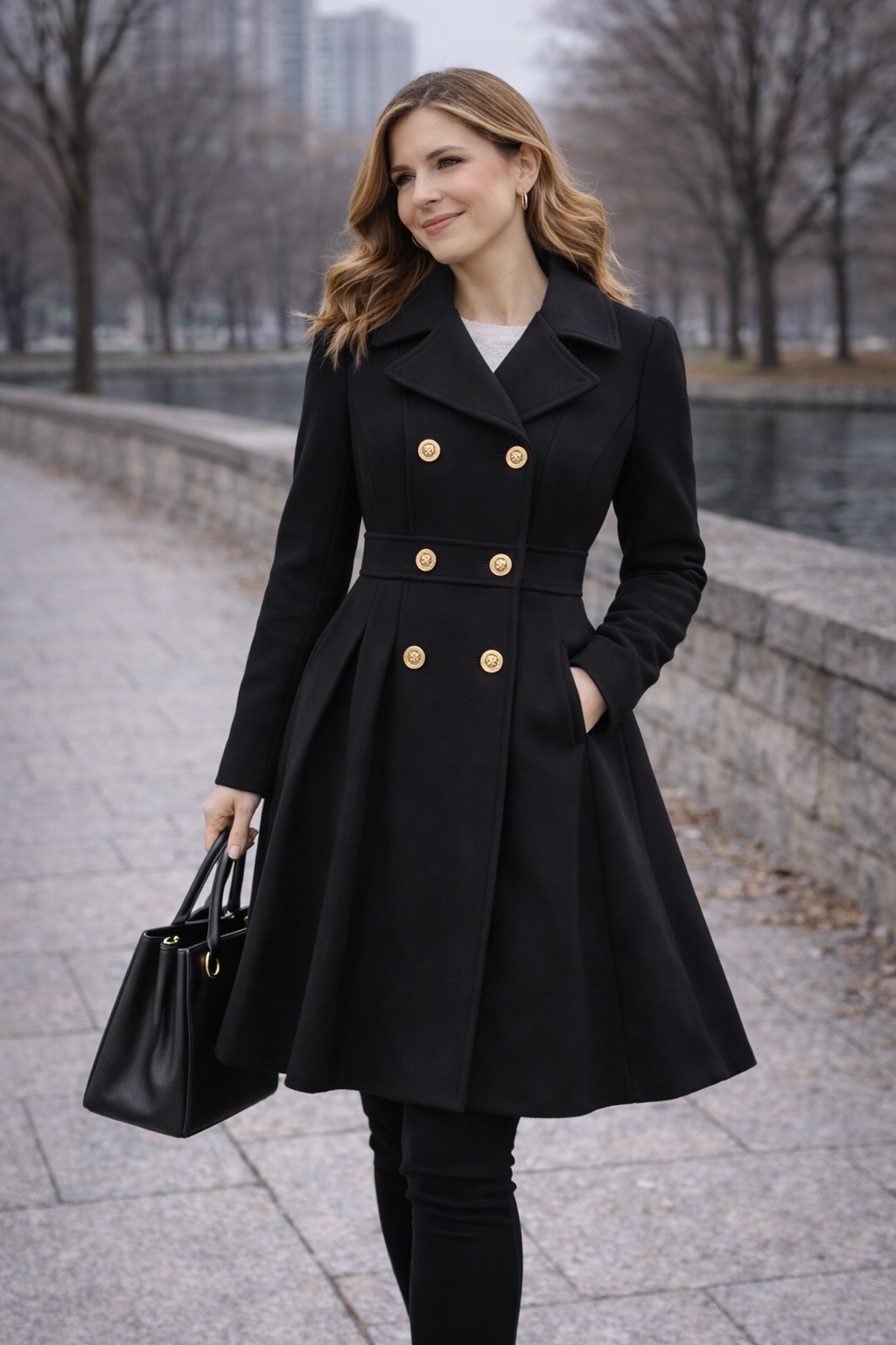 Sofia™ | Gold Buttoned Coat