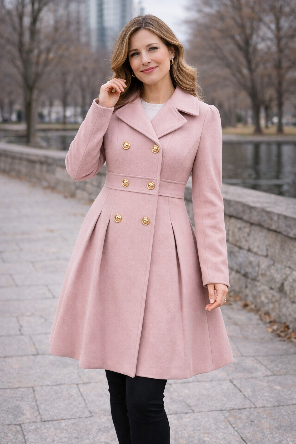 Sofia™ | Gold Buttoned Coat