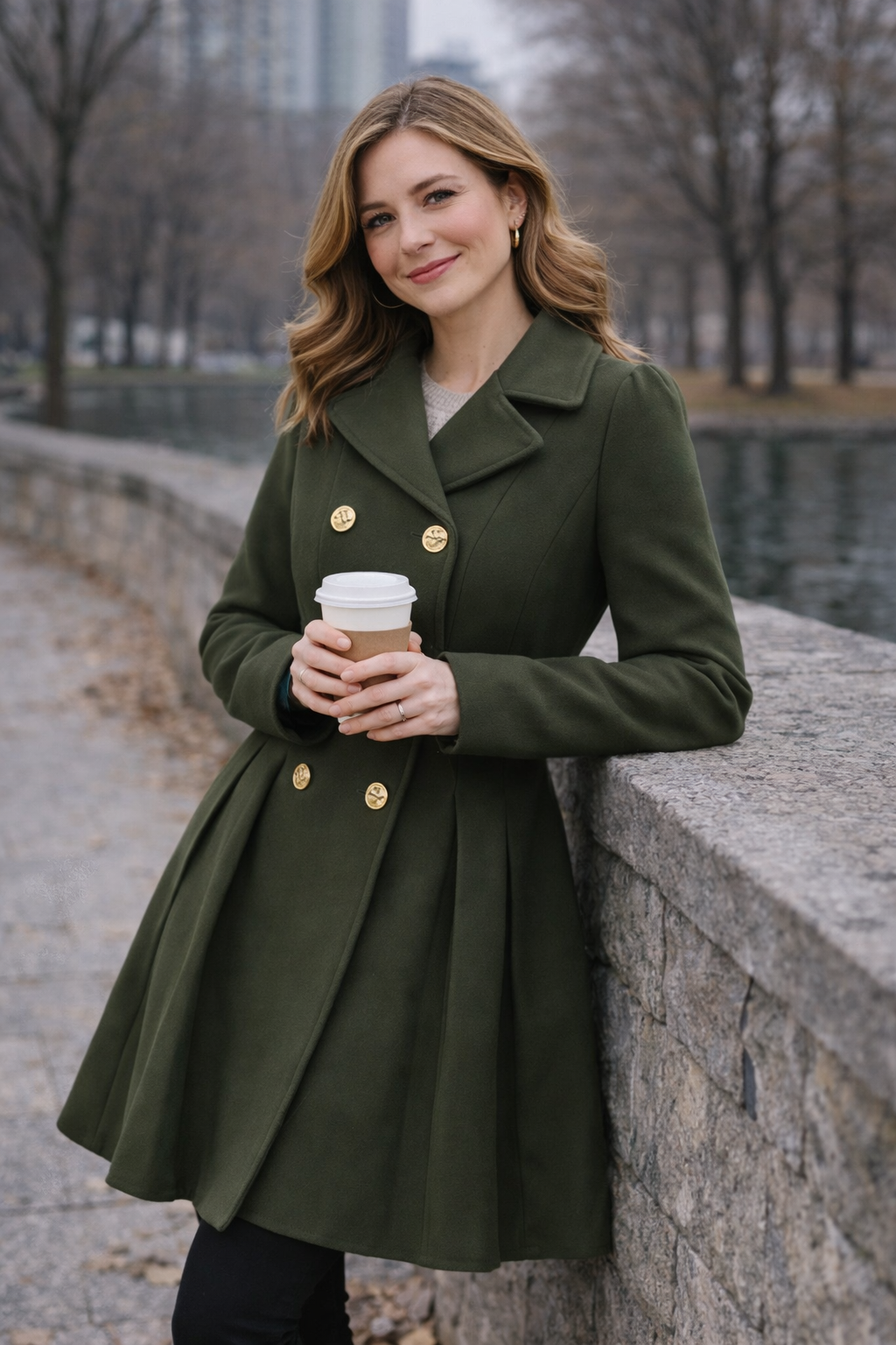 Sofia™ | Gold Buttoned Coat