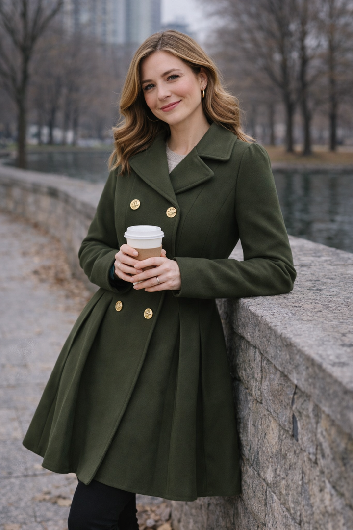 Sofia™ | Gold Buttoned Coat