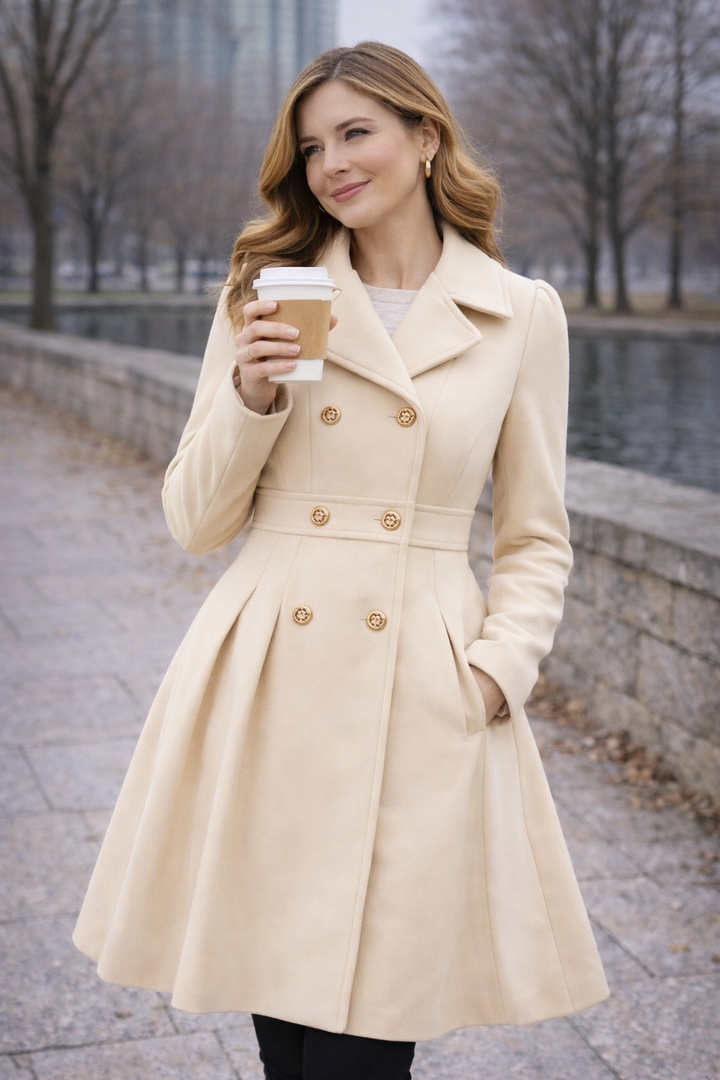 Sofia™ | Gold Buttoned Coat