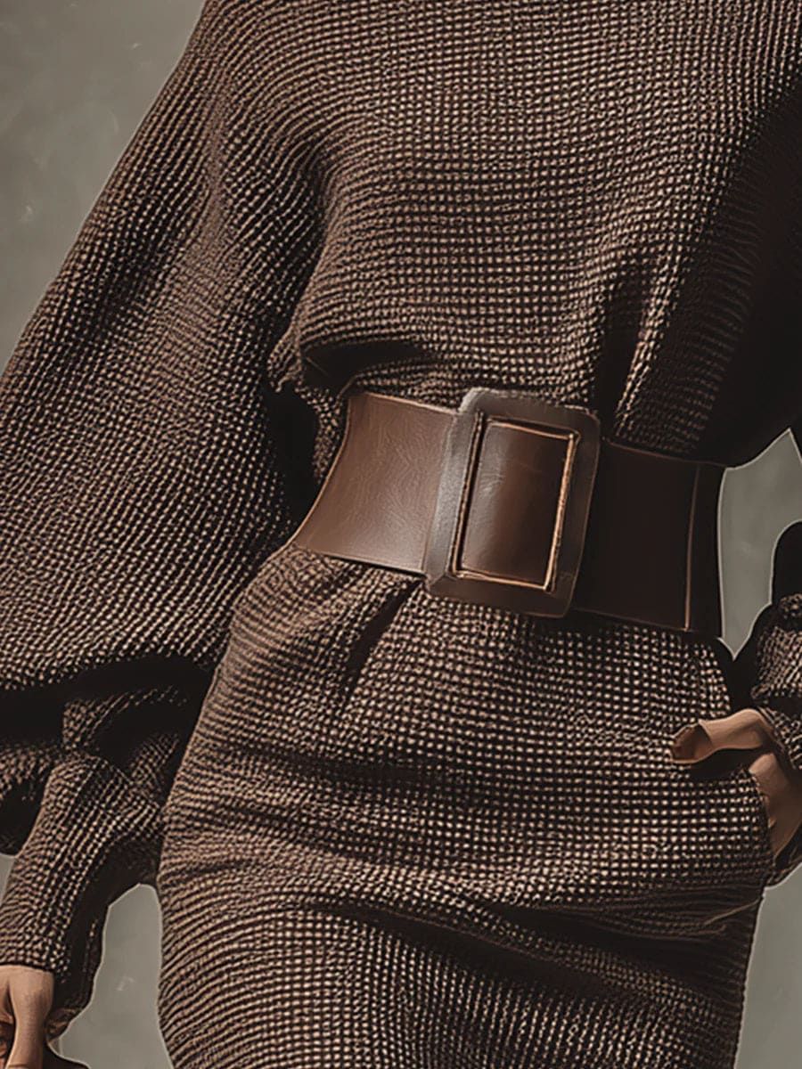 Freya | Knit Belted Dress