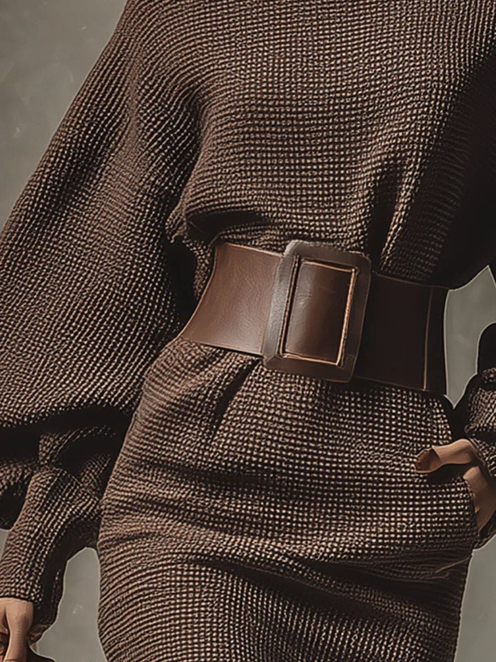 Freya | Knit Belted Dress