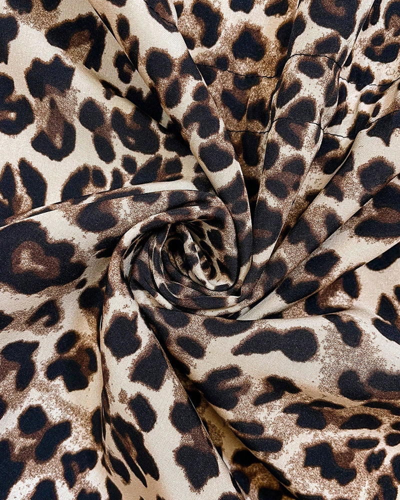 Victoria | Reversible Coat with Hood and Leopard Print